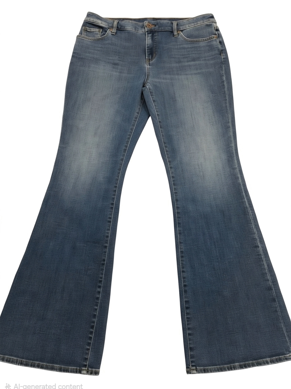 Chico's Faded Blue Flare Jeans Size 14